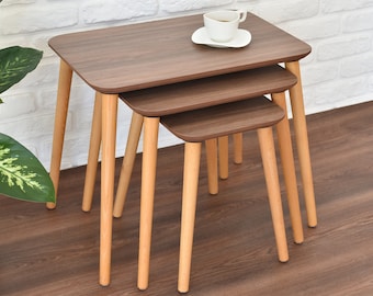 Bijzettafel Kleine Houten Bijzettafel Plantenstandaard Nachtkastje met Houten Poten Salontafel Bank Bijzettafel Houten Tafel Moderne Tafels
