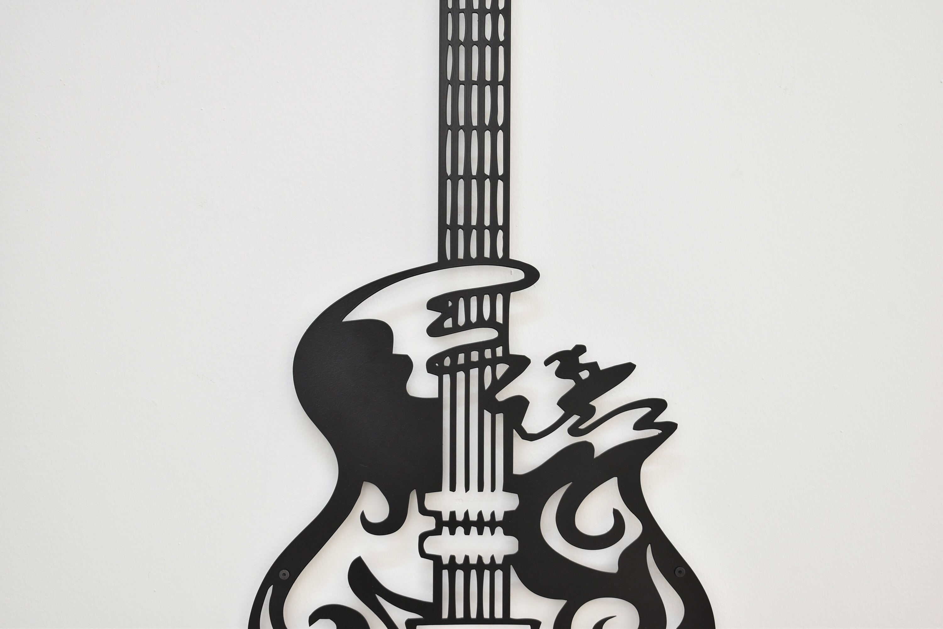 Guitar Metal Wall Art Metal Wall Sculpture Metal Wall Decor Etsy