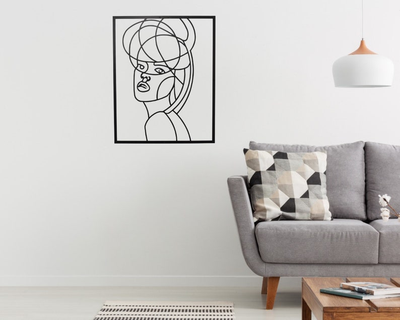 Metal Line Art, Metal Wall Decor, Minimalist Wall Decor, Metal Wall ...