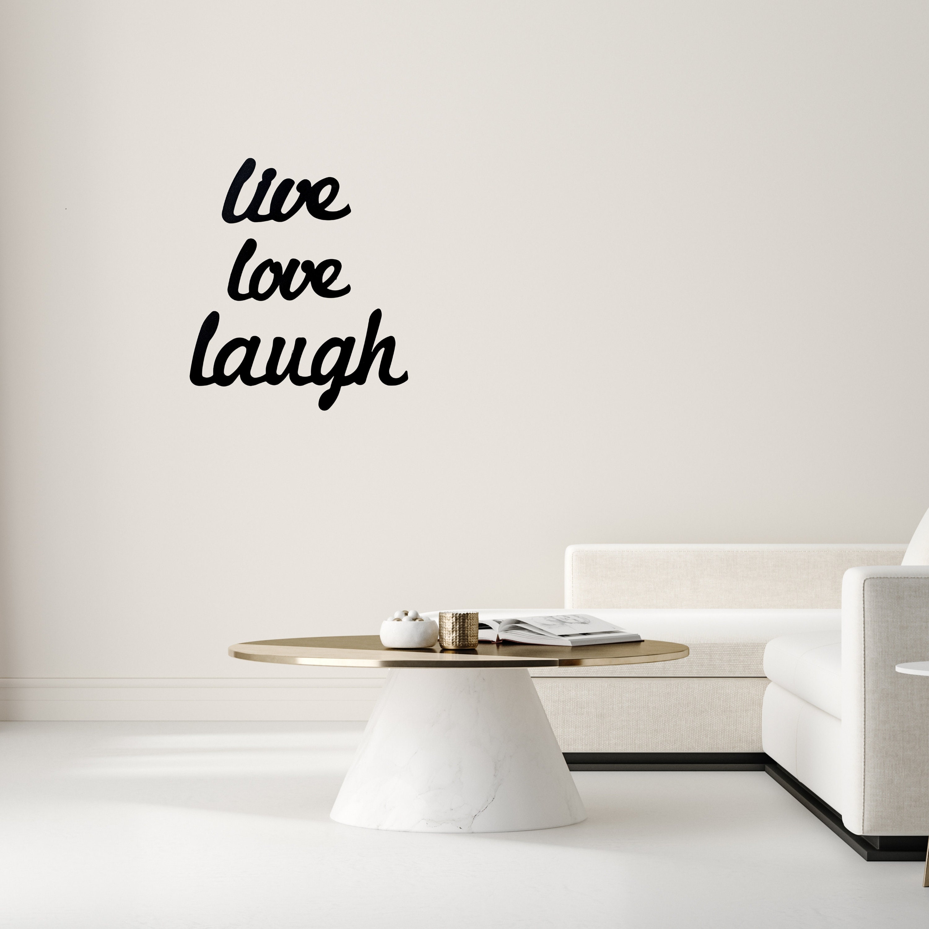 Live Love Laugh Metal Wall Decoration, Wall Art Funny, Office