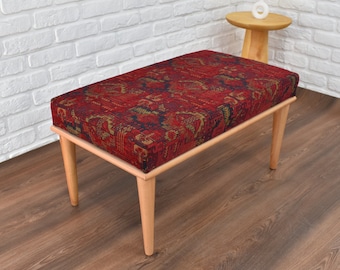 wood work bench, ottoman bench, handmade furniture, kitchen chair, piano bench, dining bench, turkish ottoman bench upholstered