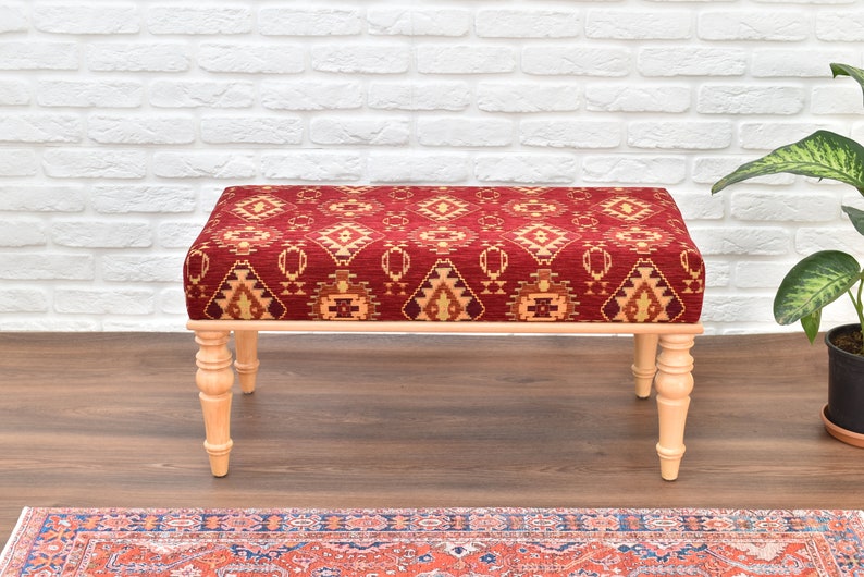piano bench / piano seat / ottoman / wooden bench / piano chair / bedroom furniture / entryway bench / housewarming gift / gift for her image 5