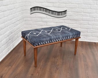 Banco, Banco de madera, Silla otomana tapizada, Muebles hechos a mano, Mesa de centro baja, Mesa de centro para sala de estar