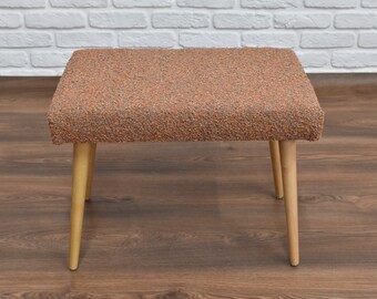Ottoman Foot Rest Stool Small Soft Fabric Rectangular Footstool Sitting Bench Patio Furniture Side Table Handmade Furniture