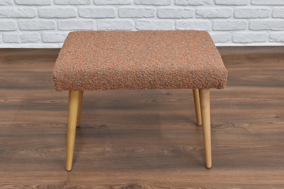 Ottoman Foot Rest Stool Small Soft Fabric Rectangular Footstool