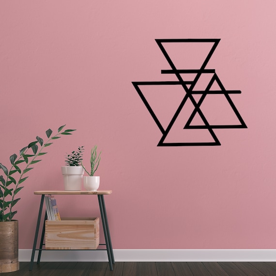 Metal Wall Decor Geometric Wall Art Wall Decoration Wall Etsy