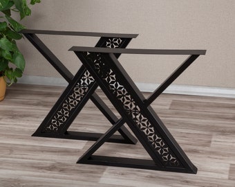 Steel Dining Table Legs (2 legs). Butterfly Metal Custom Table Legs for Kitchen Table Dining Table Coffee End Table For Heavy Duty Table Top