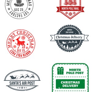 North pole gift tags - sheet of 6