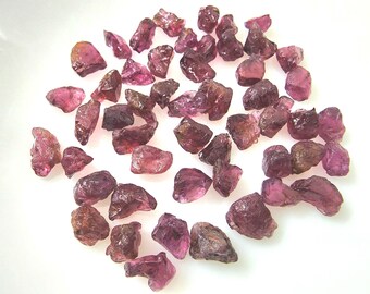 51 Pcs Pink Garnet Crystals Rough Natural Garnet Stones for Jewelry & Crafts