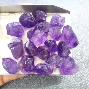 Natural African 5 Pieces Purple Amethyst Raw, Size 20-25 MM Amethyst Gemstone Raw,Hand Cut Amethyst Rough,Making Jewelry Raw Amethyst