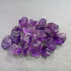 Natural African 10 Pieces Purple Amethyst Raw,Size 14-16 MM Amethyst Gemstone Raw,Hand Cut Amethyst Rough,Making Jewelry Raw Amethyst
