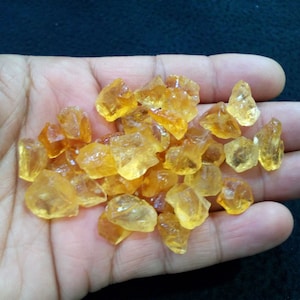 10 Pieces Natural Citrine Raw,Size 12-14 MM Citrine Healing Raw Crystal Stones,Loose Citrine Rough, Citrine Wholesale Raw For Making Jewelry