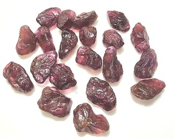 100%Natural Pink Garnet Rough: (20pcs) Loose Gemstone Jewelry 12-15MM