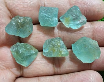 天然ブルーアクアマリン原石、11～18mmルースジェムストーン、ヒーリング原石