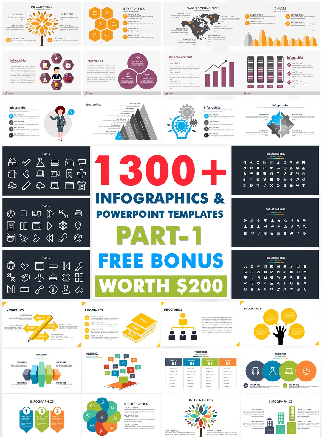 1300+ Infographics Fully Editable Modern Clean Professional Powerpoint ...