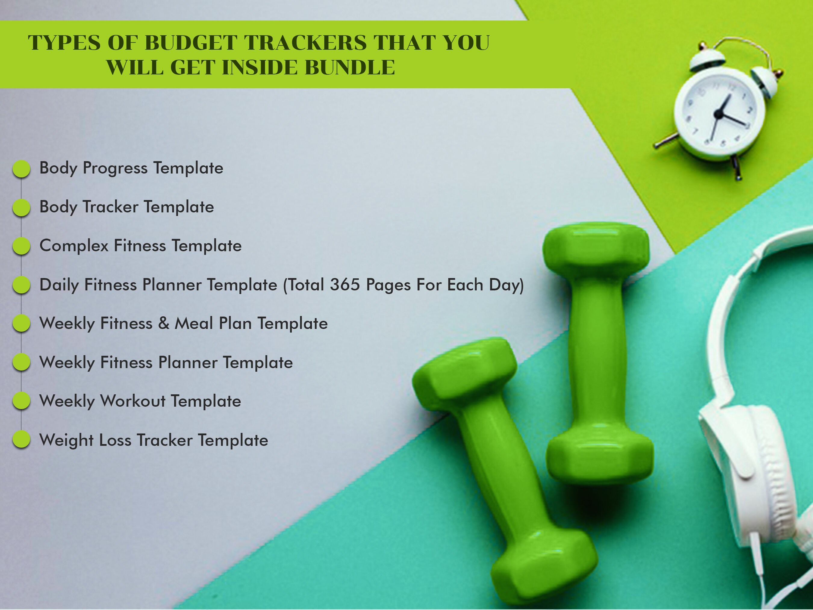 Printable Fitness Tracker Bundle, Workout Planner, Wellness Journal ...