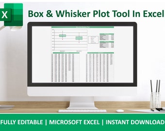 Professional Box & Whisker Plot Excel Sheet Template for Data Analysis