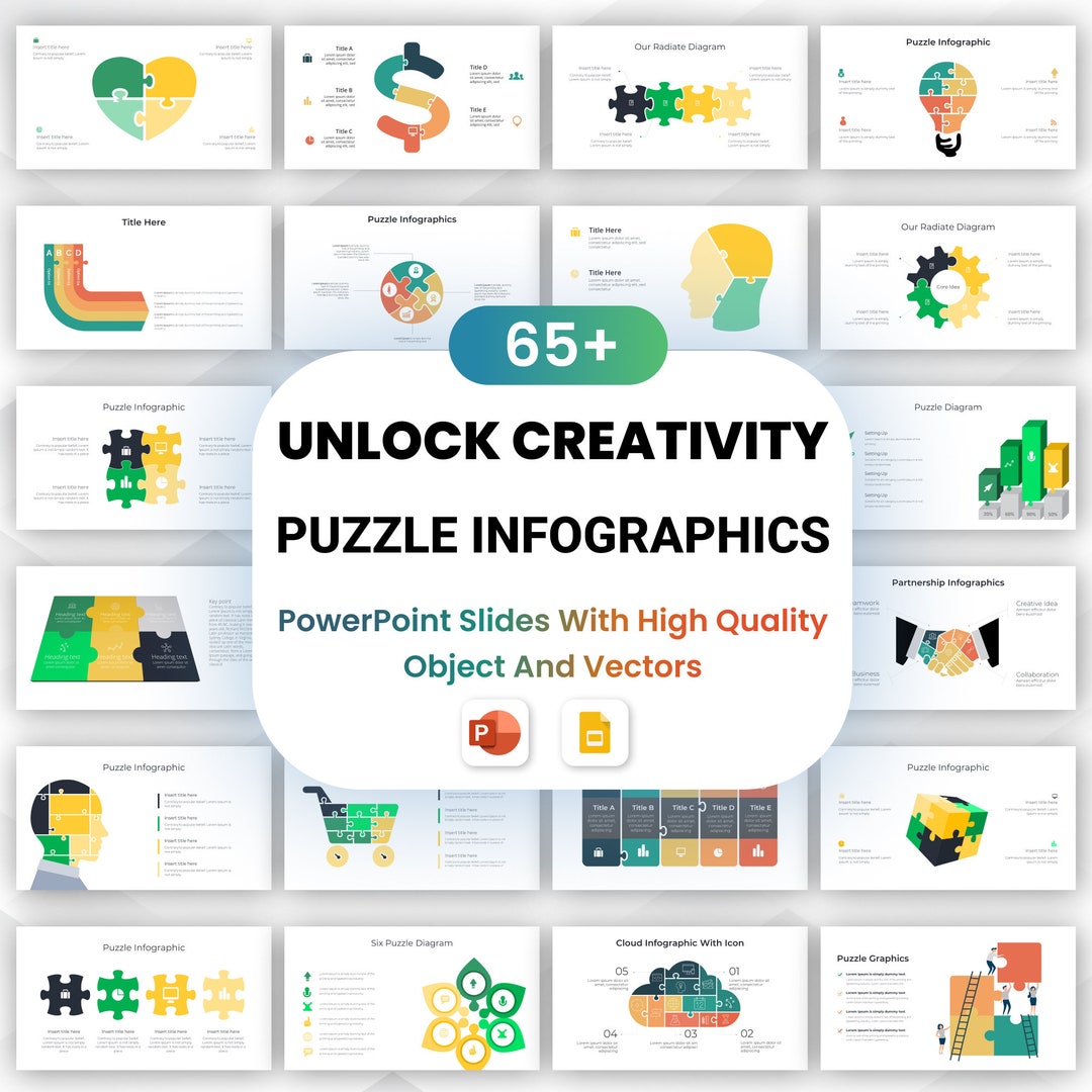 Puzzle Infographics Powerpoint Templates, Fully Editable Slides (PPT ...
