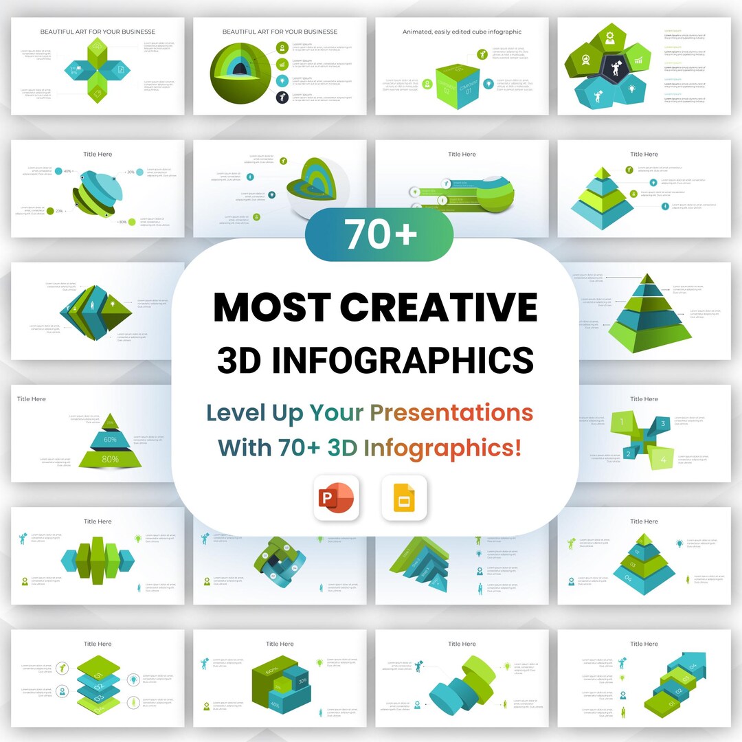 70+ 3D Infographics Most Creative Powerpoint Slides | Fully Editable 3D ...