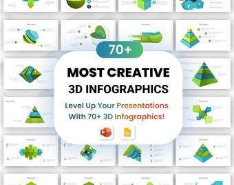 70+ 3D Infographics Most Creative PowerPoint Slides | Fully Editable 3D Data Visualization | Presentation & Pitch Deck Templates