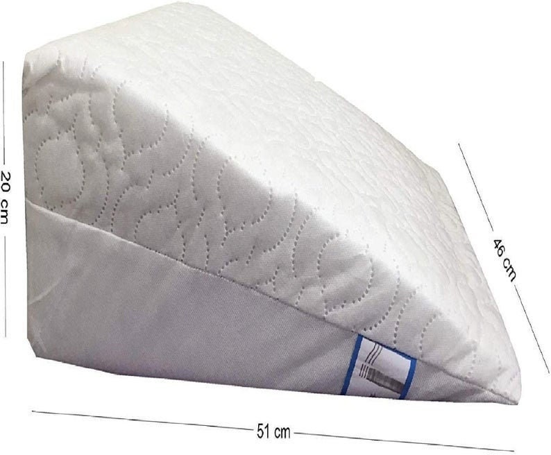 TOPSTYLE 20x18x11 Reflux Support Bed Wedge Pillow – Flex Foam With Removable Cooling Cover