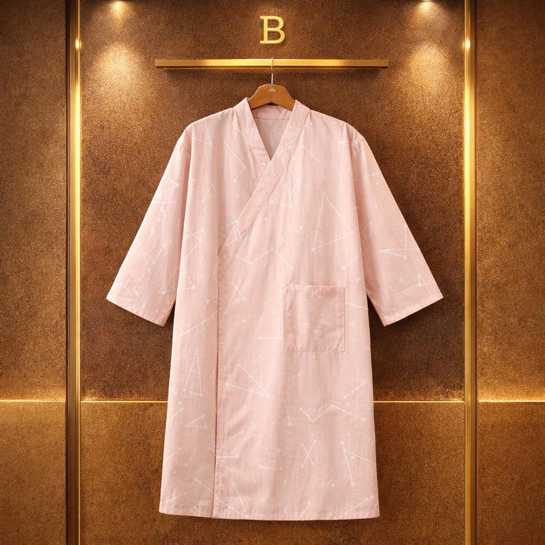 Japanese Robe Styles Handmade Cotton Gauze Kimono Robe – Lightweight Japanese Style Summer ...