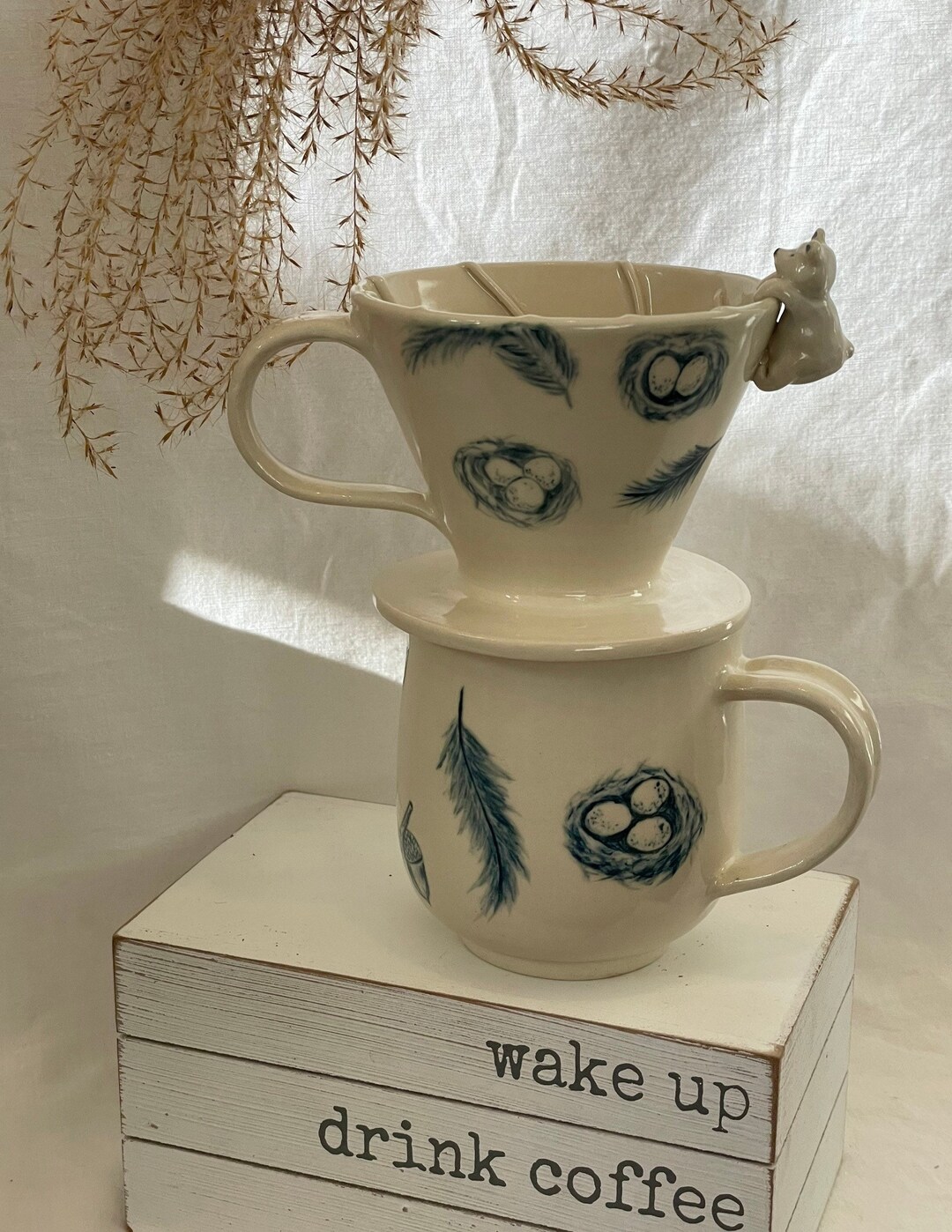 Hand Make Coffee Dripper Set Hand Paint Coffee Dripper Etsy