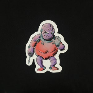 Mischievous Retro Robot Vinyl Sticker