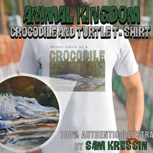 Animal Kingdom T-Shirt Crocodile and Turtle