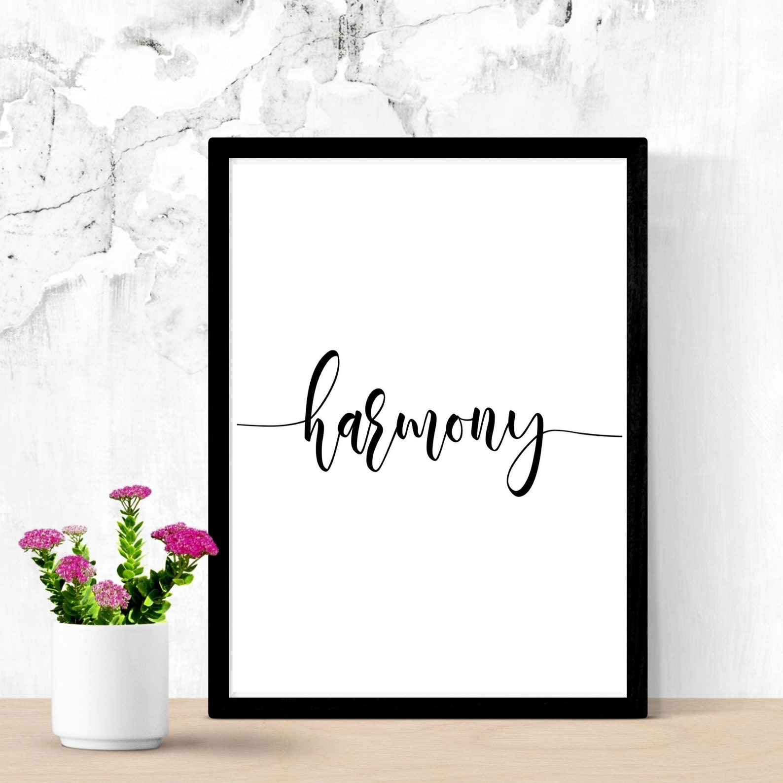 Harmony Printable Word Art Multiple Sizes 300 DPI High Quality Etsy