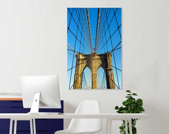 Brooklyn Bridge in New York Print Canvas, Brooklyn Photo Print, New York Art for Wall, Stylish Decor with New York, Bridge Art for Wall