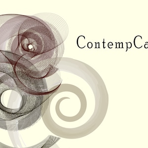 May include: Abstract digital art featuring swirling lines in shades of gray, brown, and white. The text "ContempCanvas" is in the upper right corner of the image. The text "made with love" is in the lower right corner of the image.