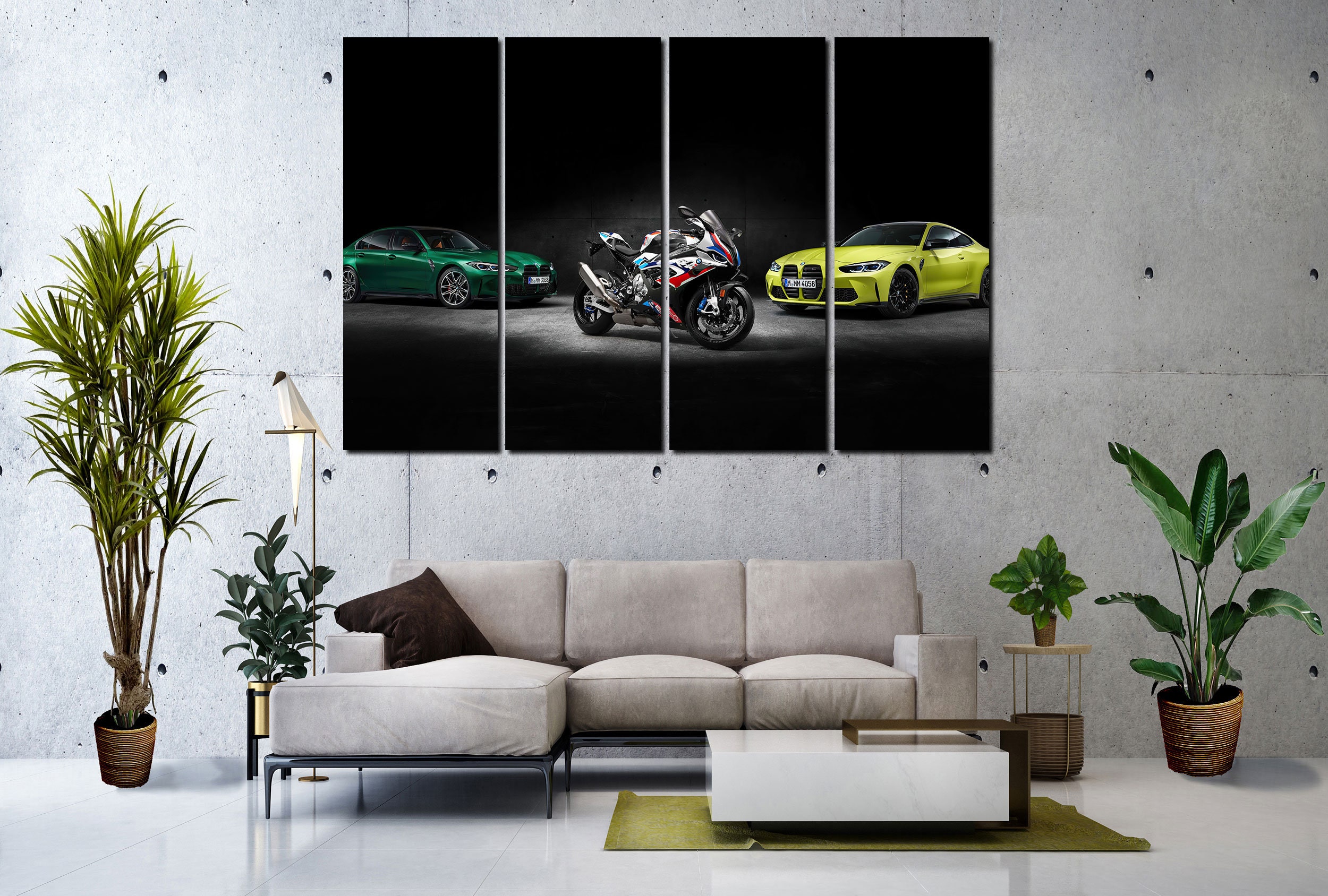 Fast BMW Family on Picture for Modern Present on Large Wall