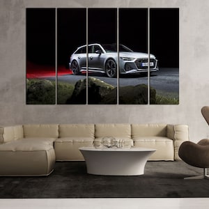Audi RS6 for Awesome Decoration Wall in Room RS6 Wall Art Legendary Quattro in the form of Audi RS6 Avant on Large Canvas Prints