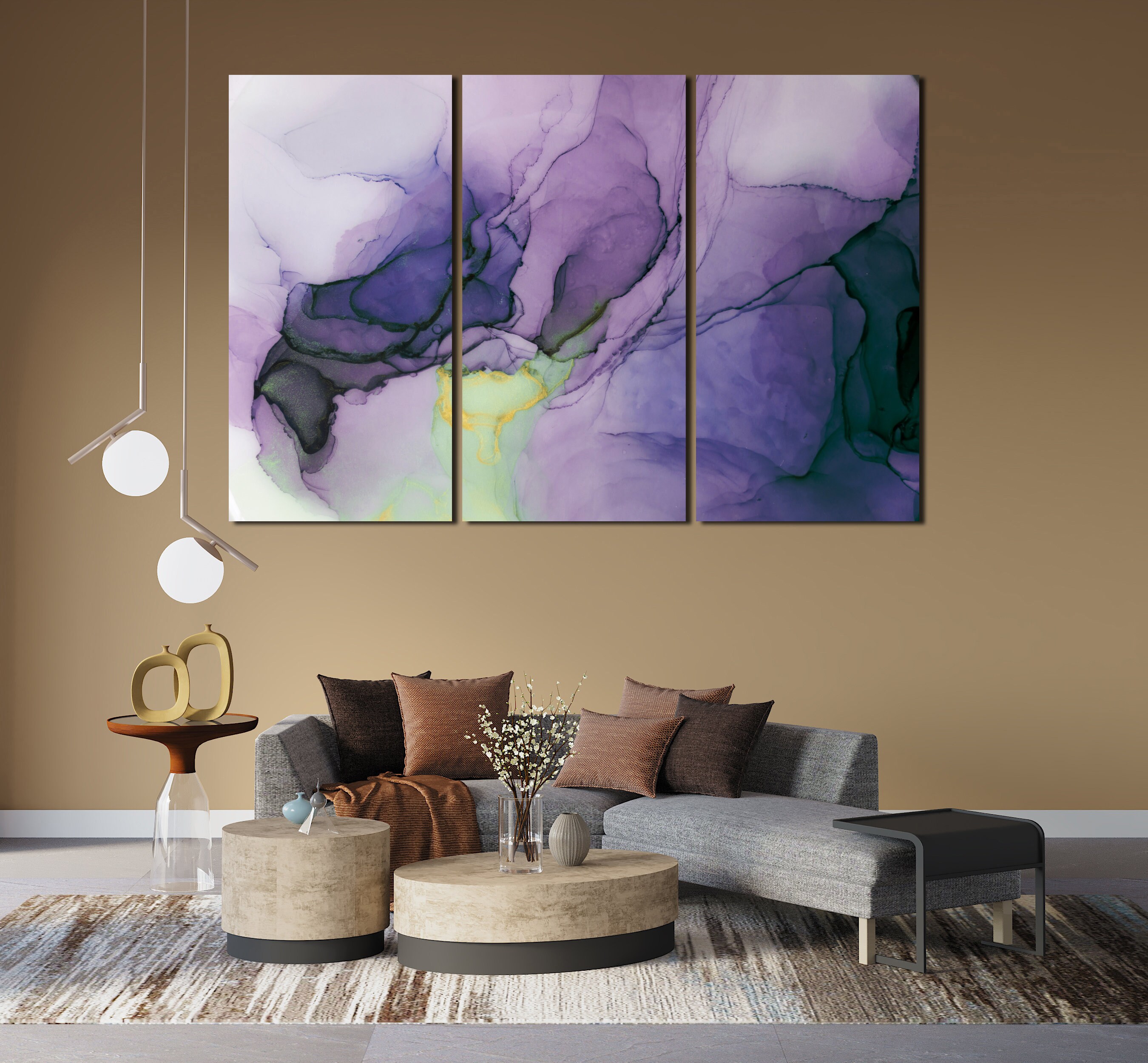 Blue Marble Wall Art Navy Blue Wall Decor Abstract Canvas Etsy