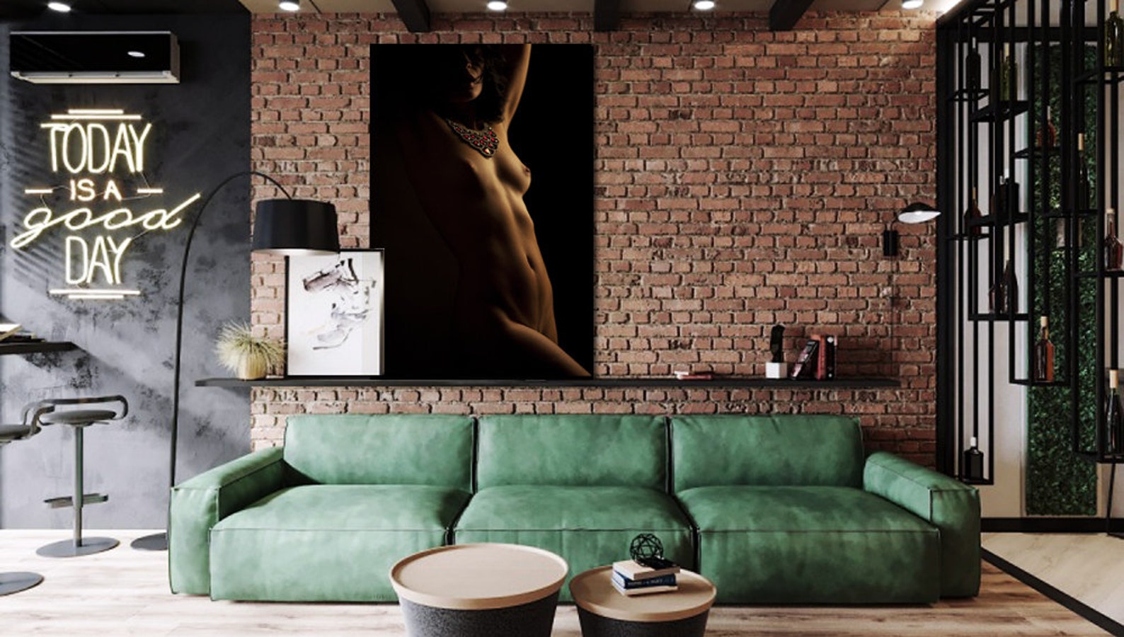 Erotic Nude Canvas. Sexy Body Decor. Girl Nu Print. Erotic Wall Art