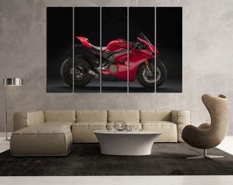 Awesome Red Motorcycle Ducati for Decoration Extra Large Wall in House Beautiful Ducati with Picture for Original Present in Garage
