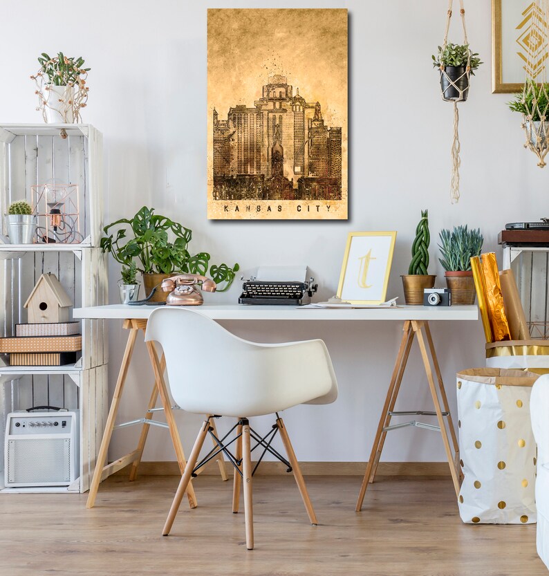 Kansas City Wall Art Canvas Set. Contemporary Art. Living Room Etsy