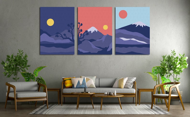 Japanese Minimalist Wall Decor ZEN Wall Art Canvas Set Japanese Modern ...