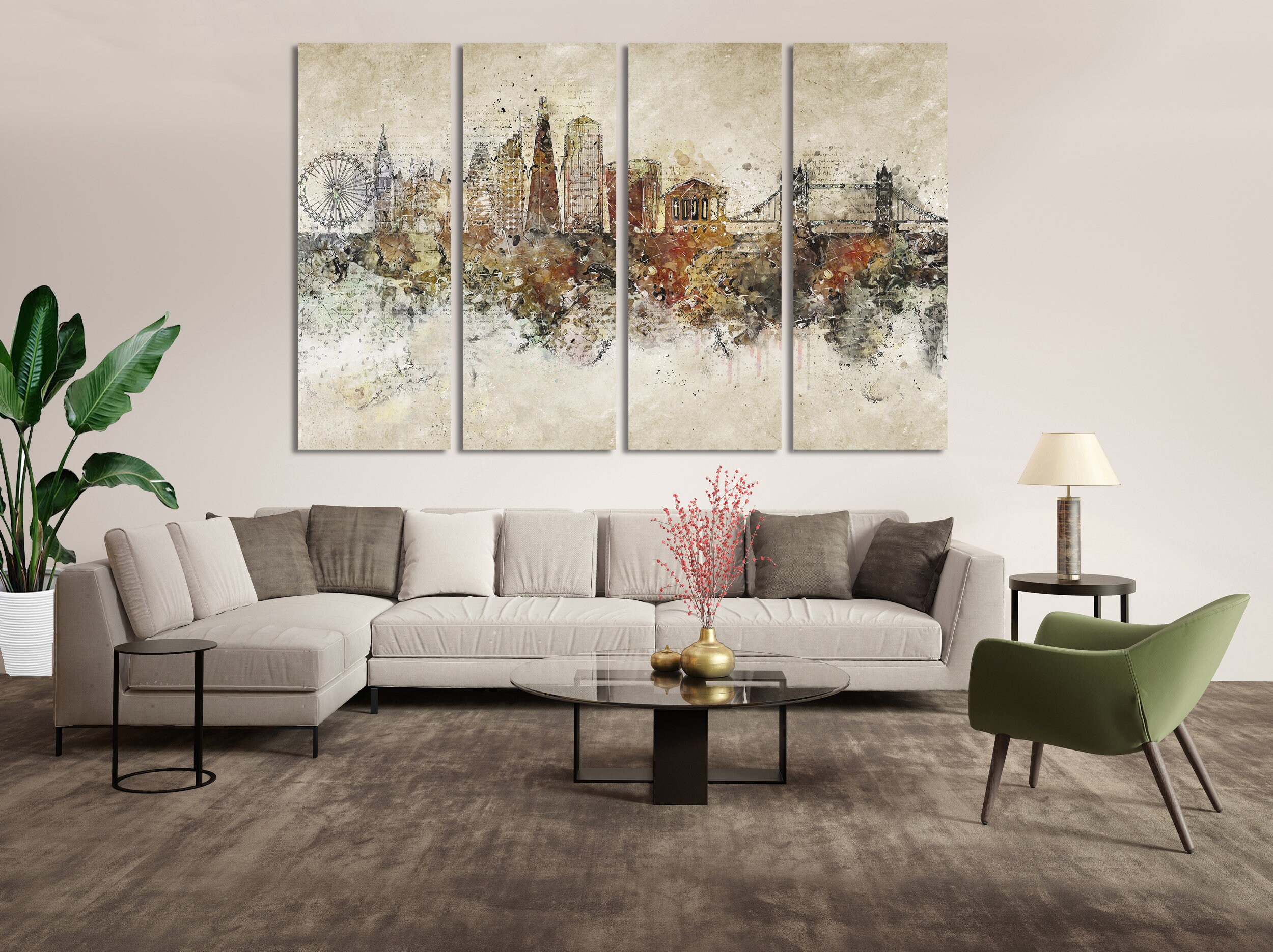 London wall art canvas set for wall decoration. Living room Etsy