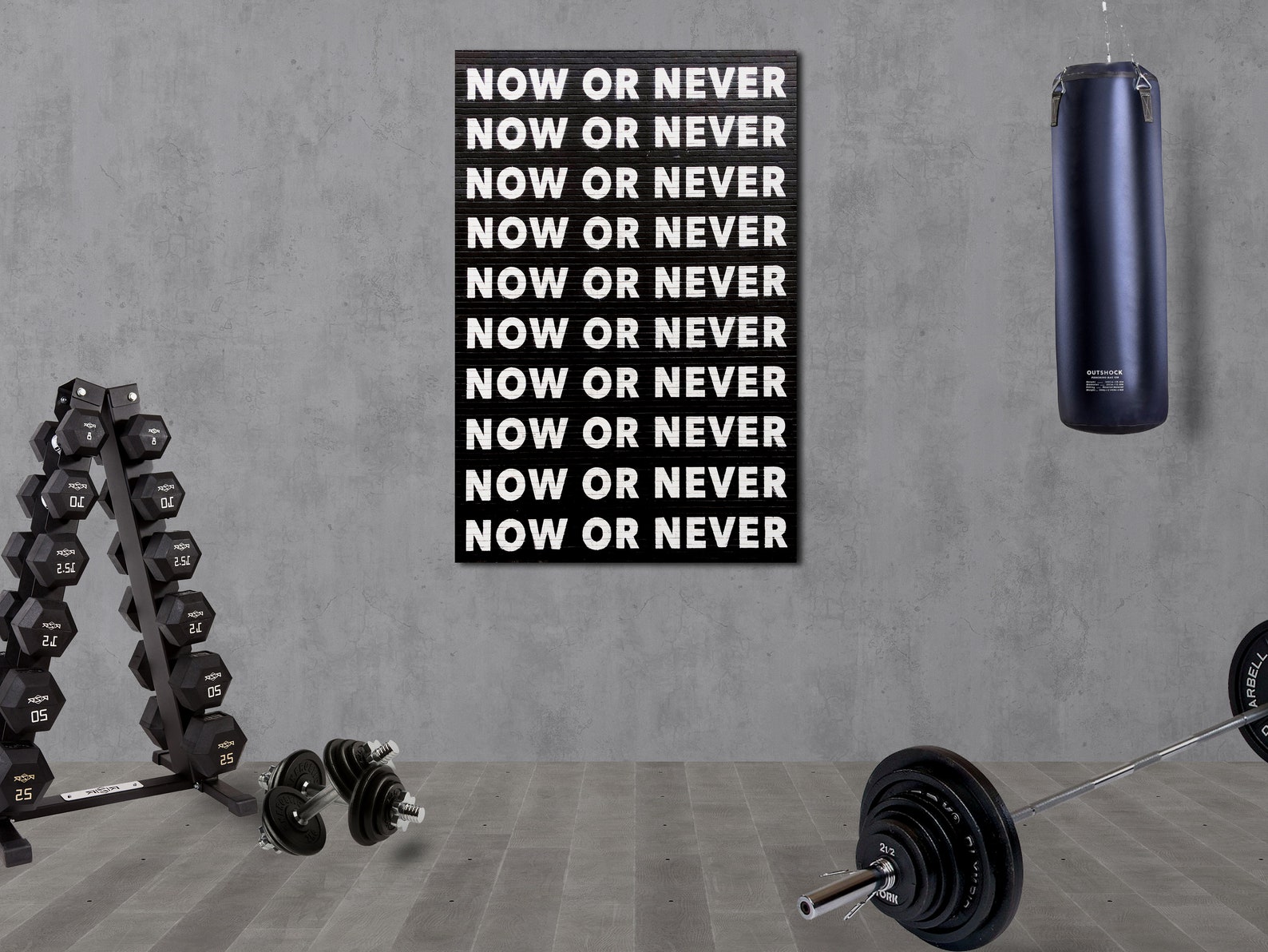 Motivation Wall Art Canvas Set. Gym Wall Decor. Motivation Poster