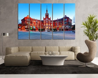 Barcelona wall decor canvas set, Sant Pau canvas prints art, Barcelona wall art canvas set, Barcelona art for living room