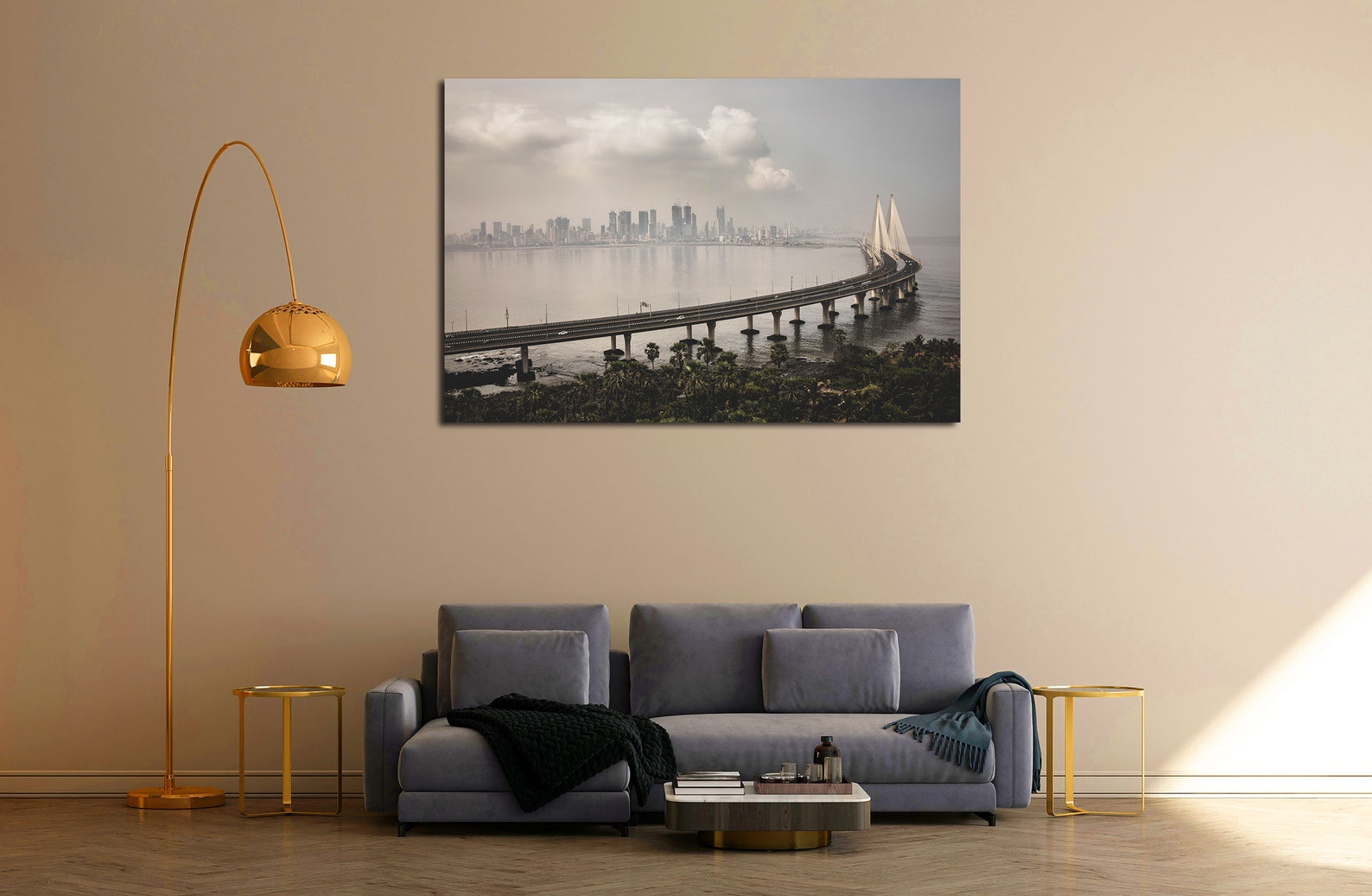 Bandra Worli Sea Bridge over Mahim Bay in Mumbai Fog over the | Etsy