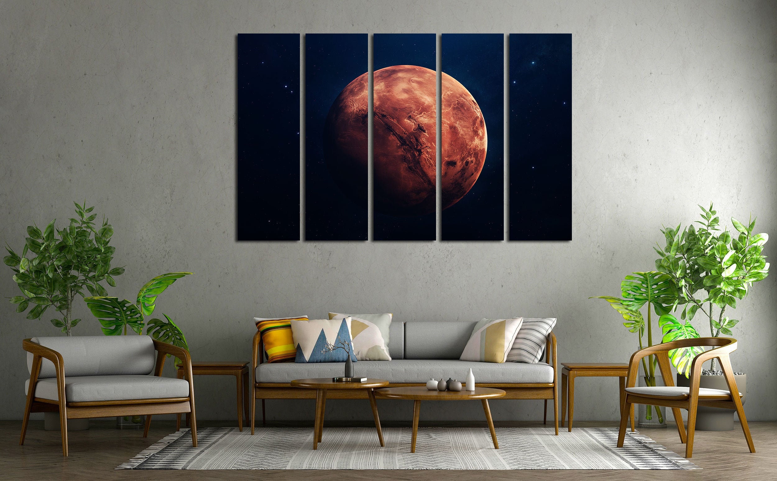 Art & Collectibles Amazingly Beautiful Image of Mars in Outer Space Big Mars on Large