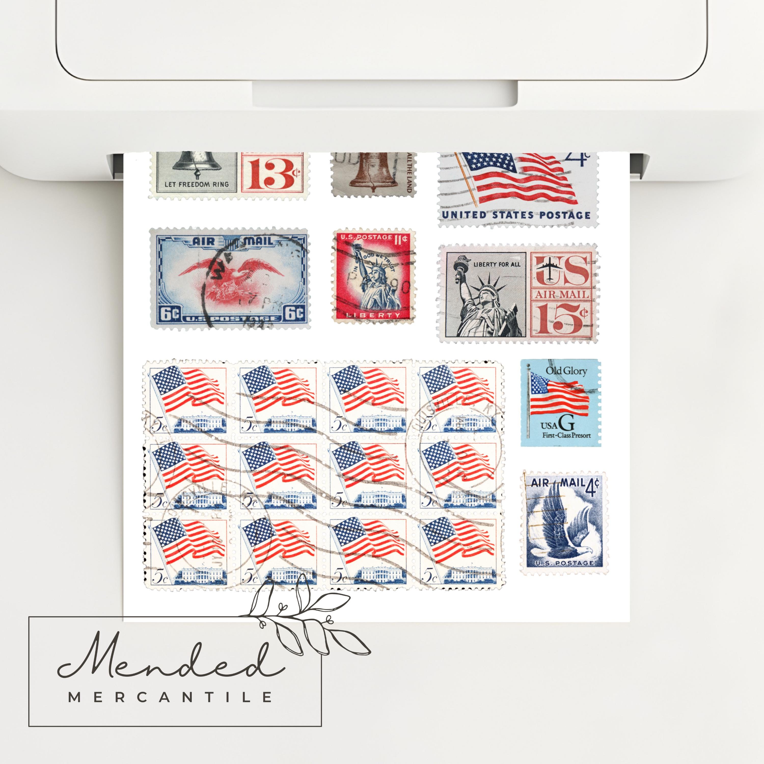 Printable Vintage-inspired Postage Stamps • DIGITAL DOWNLOAD ...