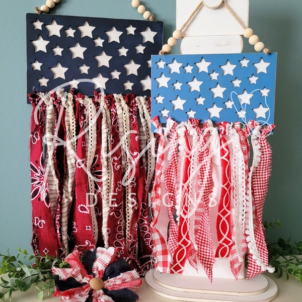 DIY wood craft kit | star rag flag | diy unfinished unassembled | USA patriotic americana | stars and stripes | 4th of July project