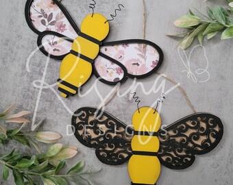 wood craft kit | spindle bee | spindle firefly lightning bug | diy unfinished unassembled home decor