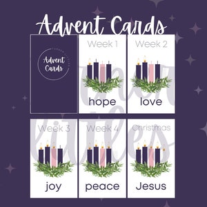 Cartes de l&#39;Avent pour les enfants - Activités de l&#39;Avent pour les enfants - Cartes de l&#39;Avent à imprimer - Cartes des Ecritures de l&#39;Avent pour les enfants - L&#39;Avent pour les familles