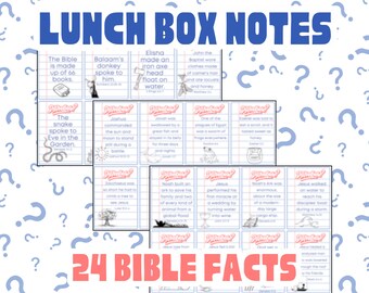 Bible Fact Lunch Box Notes for Kids (PDF Printable)