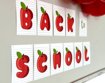 Apple Banner Printable: Back to School Classroom Decor (PDF Download)